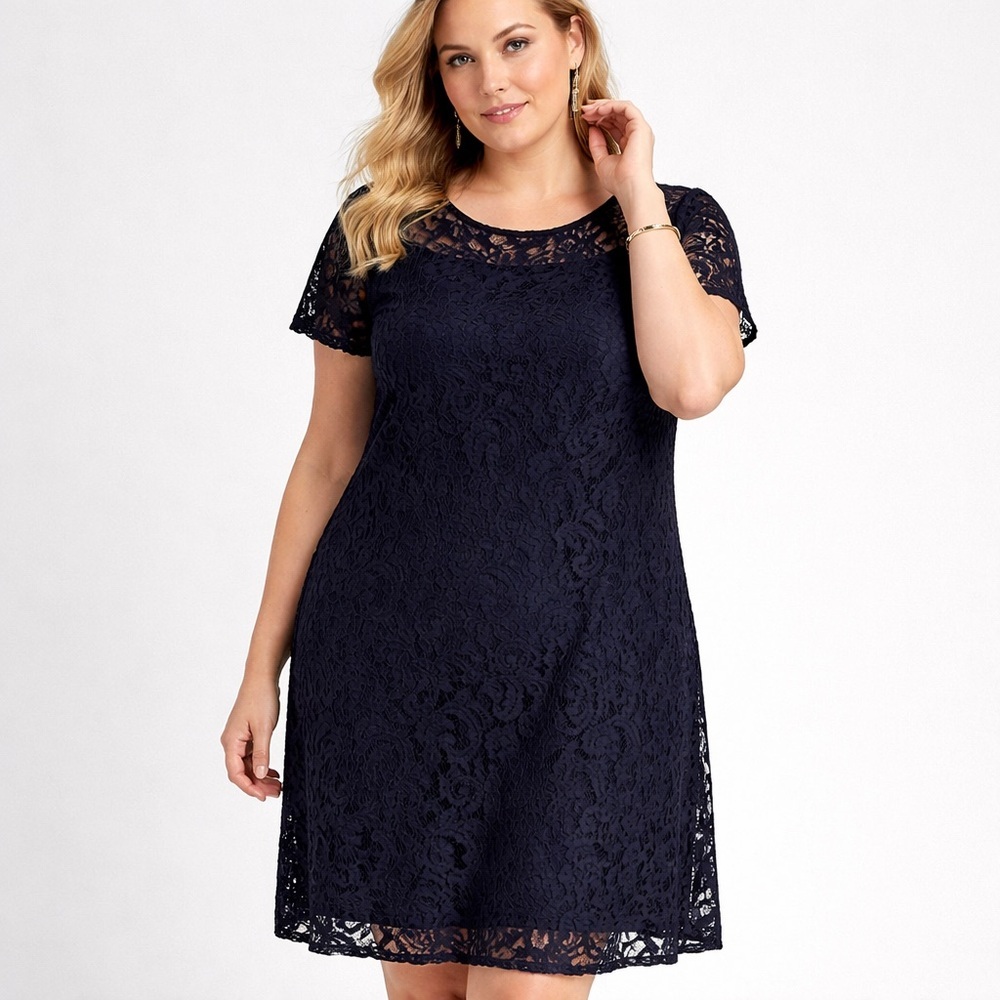 Michael Kors Lace Dress 16W Black Short Sleeve NWT Plus